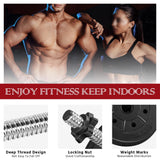 Yaheetech Adjustable Dumbbells Weight Set - 66LB Dumbbell Weights Exercise & Fitness Equipment w/ 4 Spinlock Collars & 2 Connector Options for Women & Men Gym Home Strength Bodybuilding Training Yaheetech