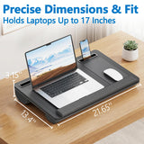 VUMBRX Lap Desk with Cushion, Fits Up to 17in Lap Tray Wrist Rest Mouse Pad