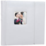 White 10" x 10" Overlapping Cover Self-Stick Photo Albums - Case of 6