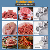 Commercial Heavy Duty Meat Grinder, Max Yield 600KG/H (1323lbs/H) 3000W Electric Meat Grinder GarveeTech