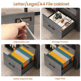 61 Inch Executive Desk, Large Office Desk with File Drawer, L Shaped Desk with Drawers