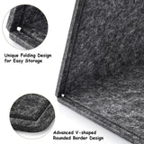 Large Bulletin Board, Foldable 60x36 Inches Cork Board Alternative, Large Felt Board Decorative Pin Board for Wall, Foldable Photo Board Self-Adhesive Vision Board with 36 Pushpins Dark Gray