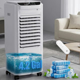 YEW Evaporative Air Cooler,1800CFM Swamp Cooler Air Conditioner with 4.2 Gal Tank,Windowless Swamp Cooler with Remote,3 Speeds,12H Timer,Fans that Blow Cold Air for Bedroom Indoor Office,White