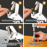 KYACHITOS Grommet Tool Kit, Handheld Grommet Pliers with 600PCS 3/8 Inch Grommets, Heavy Duty Grommet Kit, Grommet Tool for DIY Banner, Tarp, Leather