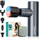 cotsoco Mini Deep Tissue Massage Gun with Heat and Cold Therapy, Full-Metal Handheld Electric Massager for Muscle Pain Relief, Portable Percussion Massage Gun for Athletes and Recovery