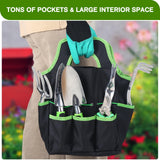 Garden Tools, 8-Piece Garden Tool Set with Non-Slip Ergonomic Handles, Lightweight Aluminum Alloy Rust-Proof Durable Gardening Hand Tools