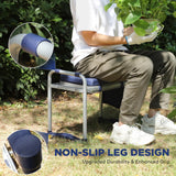 Foldable Garden Kneeler and Seat, Heavy Duty Garden Stool with 10" Wide Detachable Kneeling Pad, Portable Garden Bench Chair
