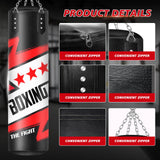 Filled Punching Bag for Adults, 4FT PU Leather Hanging Boxing Bag with 11lb Sponge Filler & 12OZ Boxing Gloves, Heavy Kicking Bag Boxing Equipment for MMA Training Karate Kickboxing YORWHIN