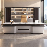 HHEvergreenEnsemble Executive Desk with Desktop,Arc-Shaped Design (94.49IN)
