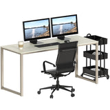 SHW Mission 55-Inch Home Office Computer Desk, Maple
