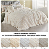 GONAAP Fuzzy Faux Fur Throw Blanket Ivory Super Soft Cozy Plush Fuzzy Shaggy Blanket for Couch Sofa Bed (Ivory, Throw(40"x50"))