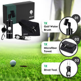 Makuei Golf Water Brush with Golf Towel and Divot Tool - Durable Golf Kit - Elevate Your Golfing Performance Today