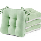 Betu Chair Cushions for Dining Chairs Set of 4,3.5" Thick Green Kitchen Chair Cushions Chair Pads with Ties,Non Slip Backing
