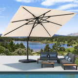 9' X 12' Cantilever Patio Outdoor Umbrella with Base Included
