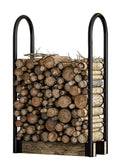 Fire Beauty Firewood Log Rack Adjustable Bracket Kit, Fireplace Wood Storage Holder,Black Powder,Coated Steel, Outdoor and Indoor(Adjustable)