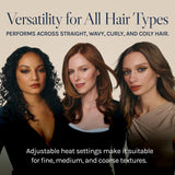 Bio Ionic Long Barrel Styler, 1.5" Curling Iron with Moisture Heat Technology & NanoIonic MX, Versatile Curling Wand with Adjustable Heat Settings, Hair Curler with 2" Extended Barrel