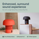 Kooduu Sensa Play Bluetooth Speaker Light with Sound by JBL - Cordless, Rechargeable Speaker & Light with Touch Control for Indoor/Outdoor Use, Orange