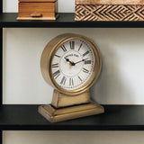 Creative Co-Op Decorative Metal Mantel Clock, Gold Finish