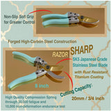 Floral Garden Tool Set| Gardening Gifts for Women Birthday| Heavy Duty Tools Kit | Storage Tote Bag Organizer