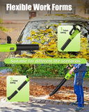Cordless Leaf Blower - 2x5.2Ah Battery, 23500 RPM Max Power, 7-Speed Control, 2 Extended Tubes for Lawn Care, Patio Cleaning, Blowing Leaves and Dust