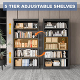 Tooless Assembly Book Case, Modern Bookshelves and Bookcases for Home Office, Living Room, Bedroom, Library