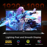 NIMO 15.6" AI-Creator-Laptop, 6-Core AMD R5-6600H 16GB RAM 512GB SSD (Beat i7 1355U up to 4.5GHz) Radeon 660M, FHD IPS 100W Fast PD for Video Editing, Multitasking, Remote Work & Study, 2-Yr Warranty