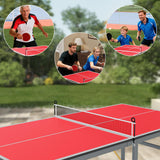 6x3FT Professional Outdoor Ping Pong Table, Portable Indoor/Outdoor Table Tennis Game Set with Net, Includes 2 Paddles & 3 Balls for Adults and Teens