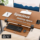 BONTEC Under Desk Keyboard Tray, Pull-Out Keyboard & Mouse Platform