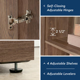 Sauder HomePlus Storage Cabinet/ pantry cabinets, Salt Oak finish