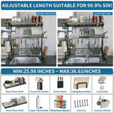 LIVOD Over The Sink Dish Drying Rack,3 Tier Adjustable Length Full Stainless Steel Large Storage Kitchen Dish Rack,for Kitchen Counter Expandable Multifunctional Organizers,Silver (25.5'' to 37.6'')