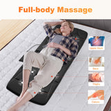 Massage Mat Full Body, Massager Chair Pad,10 Vibration Motors & 5 Massage Modes, Back Massager for Bed, Massage Mattress Pad CILI