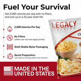 Legacy Food Storage 120 Serving Emergency Food Supply Bucket, 15 Entrees, 45,720 Total Calories, Shelf Stable Lunch & Dinner, Freeze Dried Survival Meals for MRE Camping, Hiking, Prepping