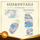 Oseew 2027 Custom Birthstone Class Ring for Women Men (Cushion)