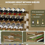 Wine Rack Freestanding Floor, Bamboo 8-Tier 69 Wine Bottle Holder Racks Countertop Cabinet Display MHXW SXPN