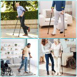 Antdvao Forearm Crutches Pair, Folding Forearm Crutches Adults Lightweight Adjustable, with Rubber Handles, Comfortable Grip and Wear-Resistant