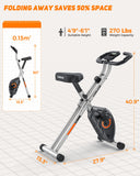 YOSUDA Exercise Bike, 2 in 1 Folding Exercise Bike for Seniors 270lbs Capacity, Magnetic X-Bike with 8-Level of Resistance, for Home Gym Workout YOSUDA