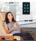 Human Touch Gravis ZG Zero Gravity Leather Massage Chair Recliner with Remote - Beech Wood - Bone Leather
