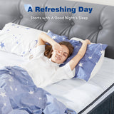 Lomeluous King Mattress, 14”King Size Mattress with 3” Pressure Relief Layer and Coils System for Back Pain Relief & Proper Spinal Support,Cooling Upgrade Medium Firm