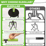KLDOLLAR Hand Tiller Cultivator, Manual Twist Tiller with Sharp Arrow Tines, Extra-Wide Foot Plate Tills Effortlessly, Manual Tiller for Gardening, Soil Loosening, Flower Beds & Raised Beds