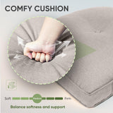 moosprr Outdoor Cushion Set of 4, Waterproof Outdoor Seat Cushions 25x22, Patio Chair Cushions for Outdoor Furniture, Couch Cushion Replacement, Include 4 Back & 4 Seat Cushions, Oatmeal Beige
