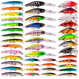 BAIKALBASS Fishing Lures Tackle Kits Hard Baits Minnow Pencil VIB Crankbaits Topwater Floating Lures Assorted Fishing Tackle Sets (006-43pcs) BAIKALBASS