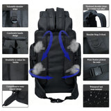 Ogetok 80L Hiking Backpack Camping Rucksack, 80 liters Large Capacity Outdoor Knapsack Travel Climbing Mountaineering Carry On Backpack Bag, Trekking Backpacking for Men Women, Black
