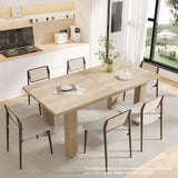 Dining Room Table for 6-10 Person, 55'' to 78'' Rustic Expandable Rectangle Dining Table