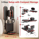 TDH Leg Stretcher, 220LBS Stretcher Machine,200° Adjustable Split Machine, Flexibility Stretching Equipment to Relieving Leg Muscl,Exercise for Everyone (Red-Black)