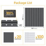 Large Cork Board for Walls 20 Pack Bulletin Board with 100 Adhesive Tabs
