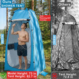 82.7-Inch Tall Shower Tent and Camping Toilet Kit,Easy-Setup Portable Toilet and No-See-Through Changing Room for Camping,Beach,Travel,Outdoor Adventures,Windproof Outdoor Privacy Shelter Tent