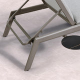 PURPLE LEAF Patio Lounge Chair Set of 2 Adjustable Heavy-Duty Gray