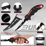 4pc Fishing Tool Kit- Fishing Pliers, Fish Fillet Knife with Sharpener, Fish Lip Gripper, Fishing Braid Scissors PROBITE