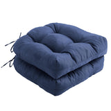Patio Chair Cushions with Ties, 19x19+5” Tufted Outdoor Seat Cushions, Waterproof Patio Furniture Cushions, Outdoor Dining Chair Pads