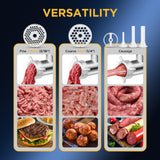 Stainless Steel Electric Meat Grinder, 0.4 HP 300W | Ideal for Commercial and Regular Use Valley Sportsman